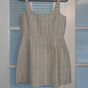 Francesca's Collections White Pearl-Embellished Mini Dress